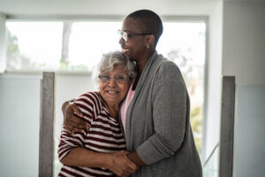 A woman has learned tips to help older people with anxiety and is using some of these strategies with her aging mother.